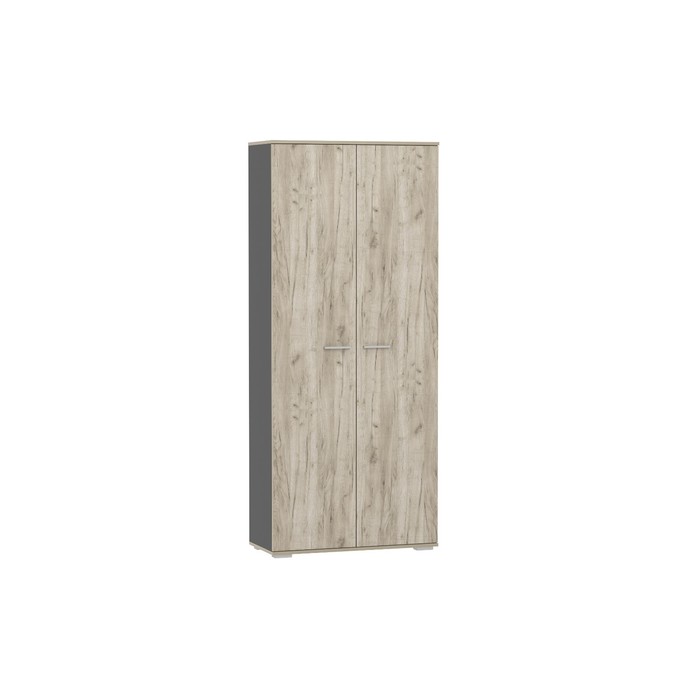 Шкаф для одежды «Санти», 900×400×2104 мм, цвет антрацит/дуб крафт серый