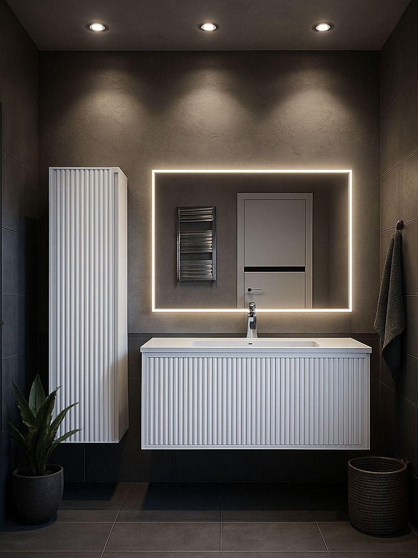 Тумба под раковину Uperwood Next Premium 100 3930205160 подвесная цвет Белый матовый