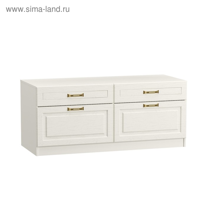 Тумба под ТВ «Ливерпуль», 1400×493×608 мм, цвет белый / ясень ваниль