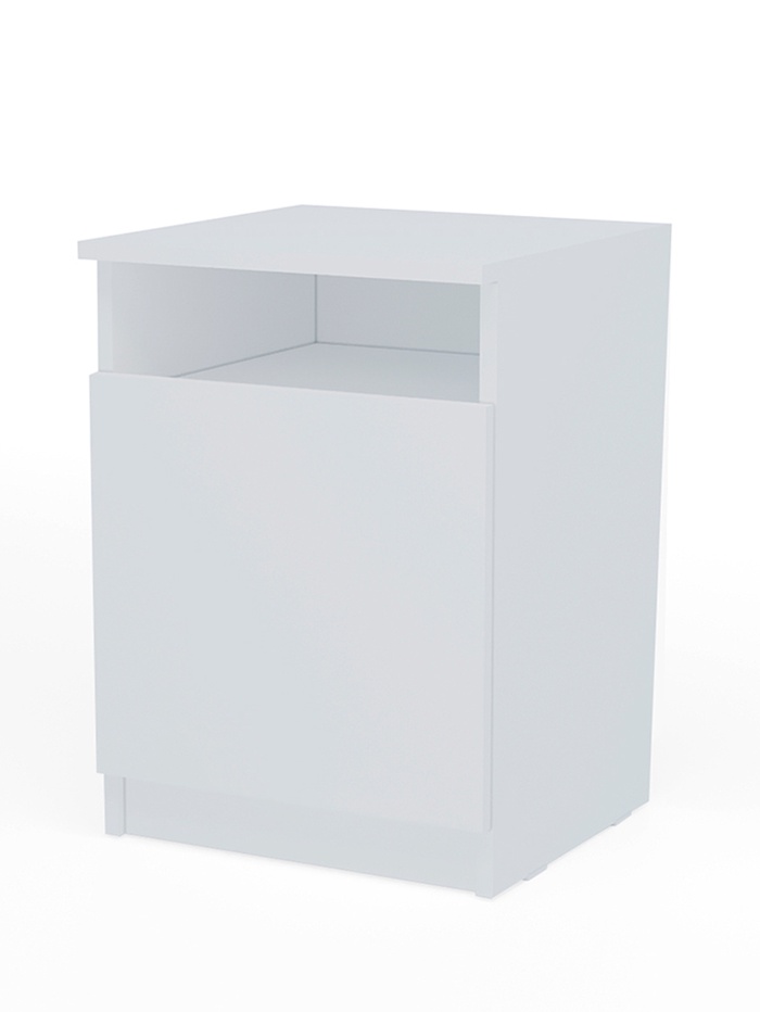 Тумба прикроватная «Клик Мебель», с полкой, 400×400×550 мм, цвет белый