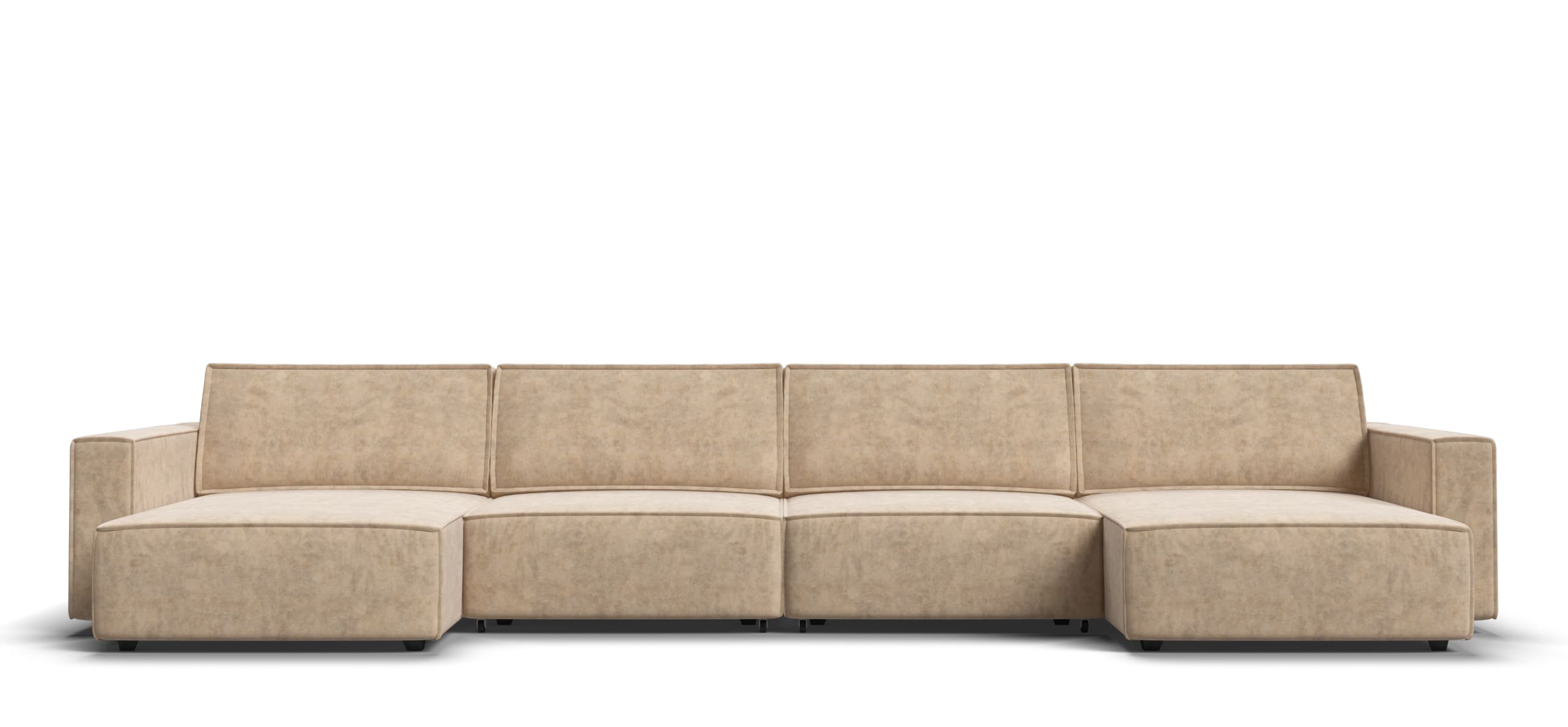 П-образный диван Босс Софт Модуль Велюр Роял шампань