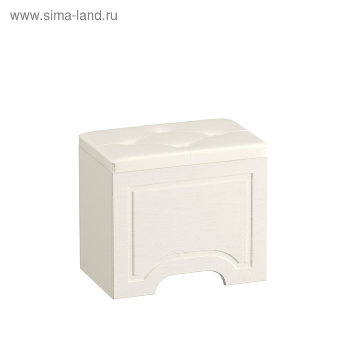 Пуф «Ливерпуль 14.02», 550×350×500 мм, цвет белый/ясень ваниль/гранд белый кожзам