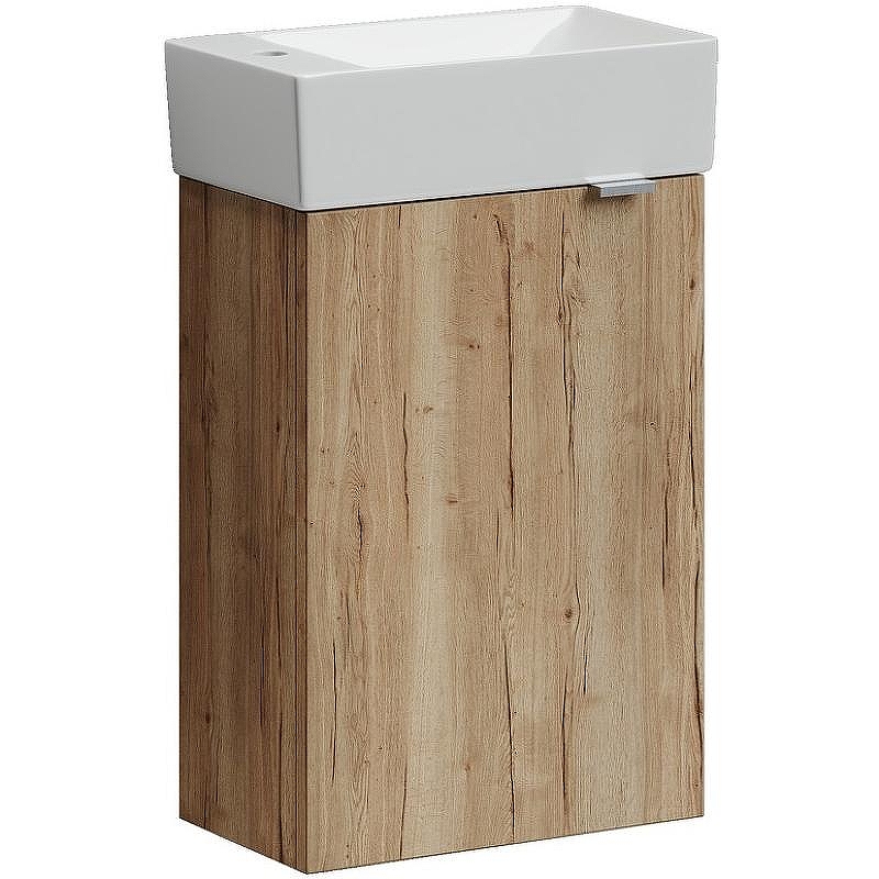 Тумба под раковину Sancos Mini 37 L MN35EGL подвесная Дуб Галифакс натуральный