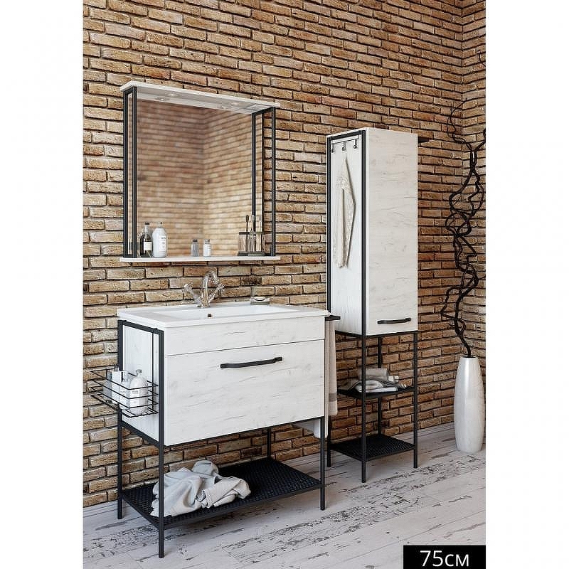 Зеркало Sanflor Бруклин 75 С02706 Дуб крафт белый