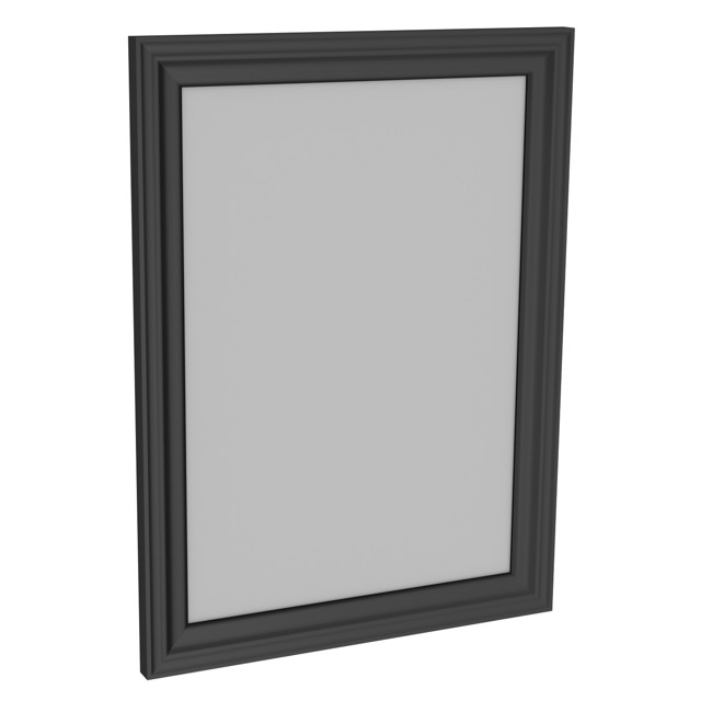 зеркало навесное в раме Кантри 520х24х700мм черный сосна