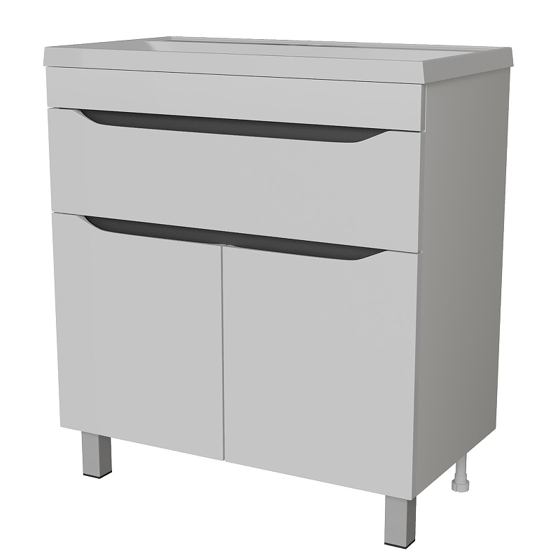 Тумба под раковину Mixline Лайн 80 553012 цвет Белый