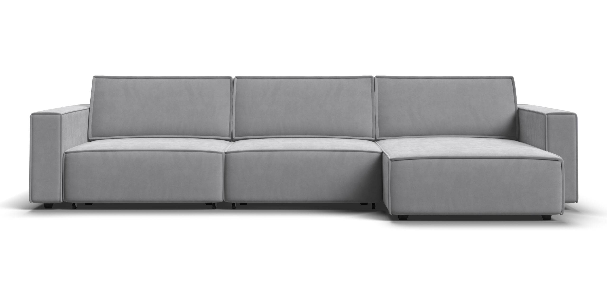 Угловой диван Босс Софт Модуль Макс Велюр Монолит сталь