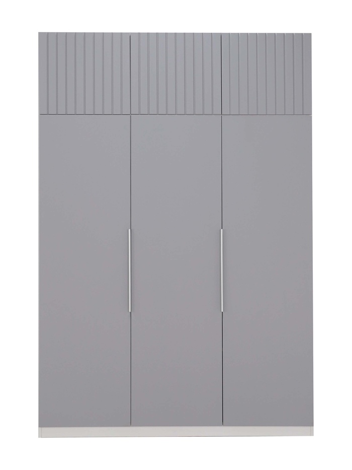 Шкаф трёхстворчатый «Урбан–2», 1500×570×2200 мм, цвет белый шёлк/лайт белый софт
