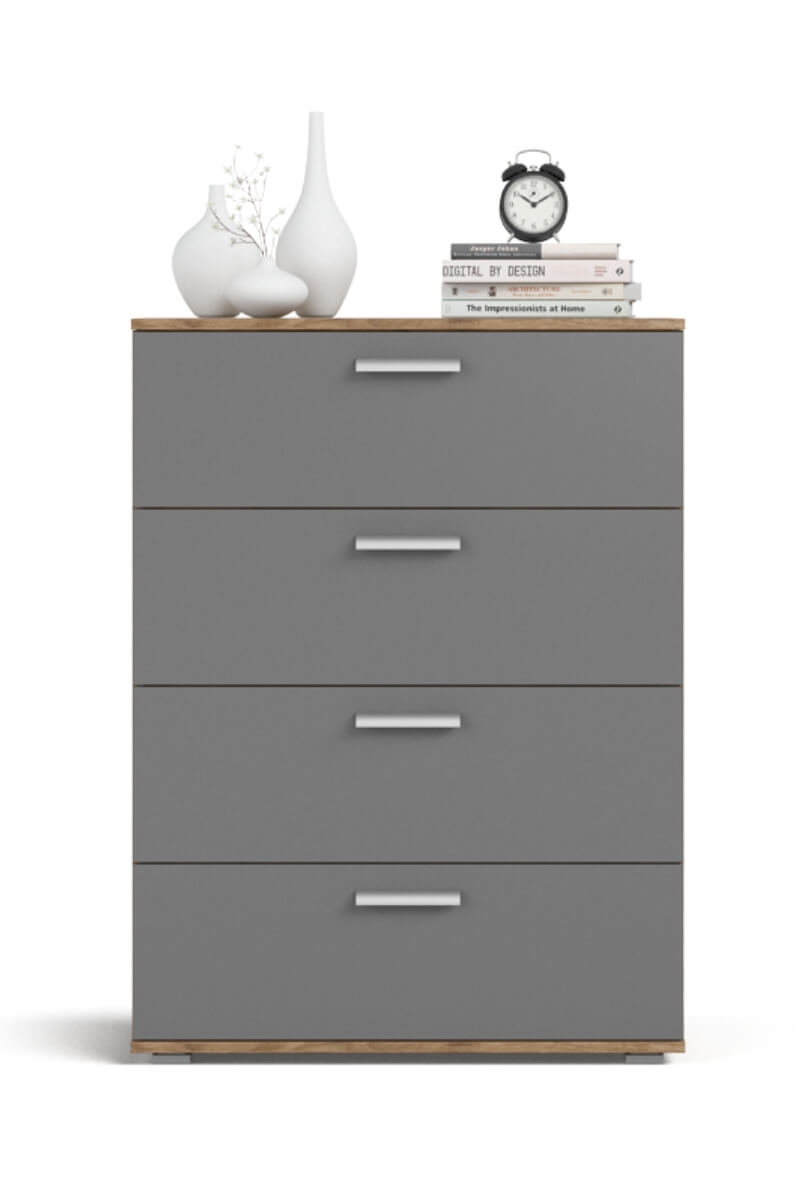Комод Люкс Серый графит, Крафт табачный