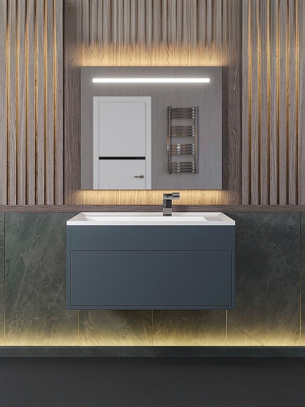 Тумба под раковину Uperwood Lotus Premium 80 39340205462 подвесная цвет серый матовый