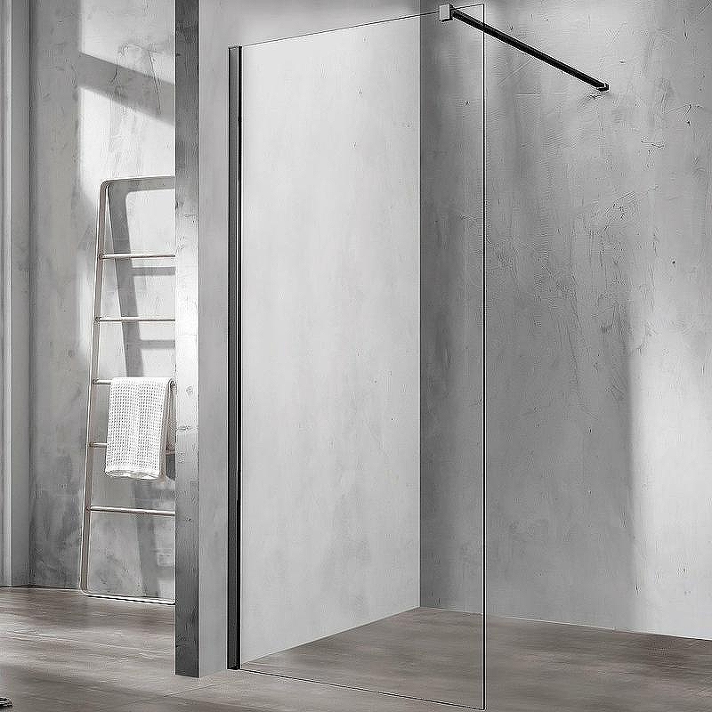 Душевая перегородка Vincea Walk-In 60 VSW-1H600CLB профиль Черный стекло прозрачное