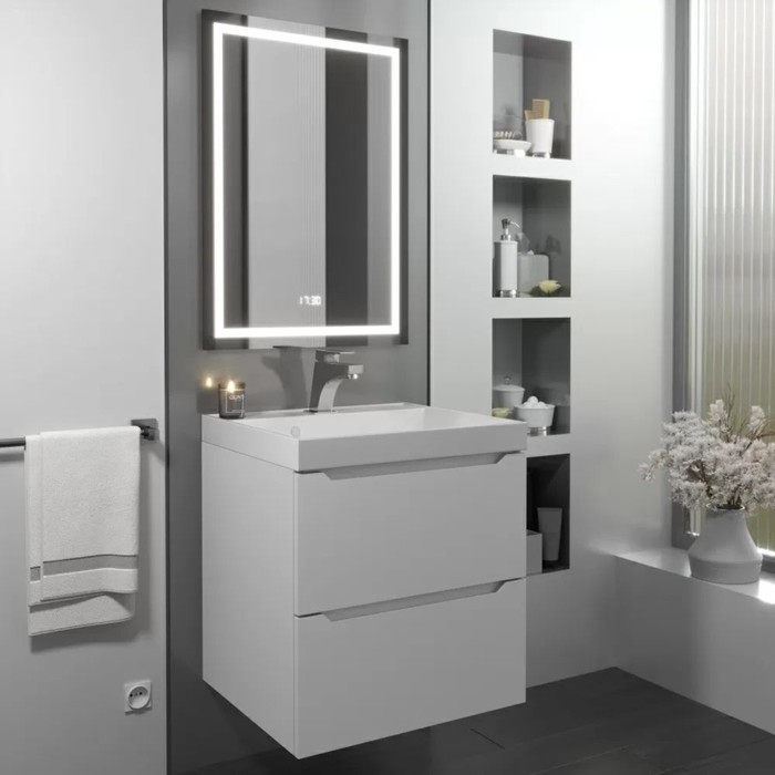 Тумба подвесная Uperwood, под раковину Uperwood Tanos 50, цвет белый