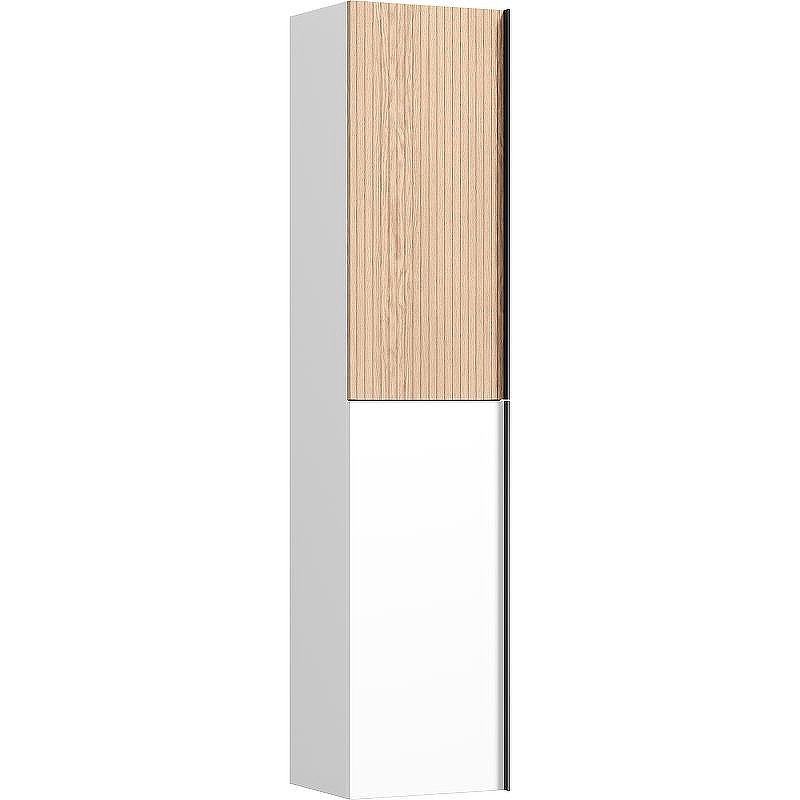 Шкаф пенал Sancos Delta 35 PDL35W подвесной Дуб светлый Белый