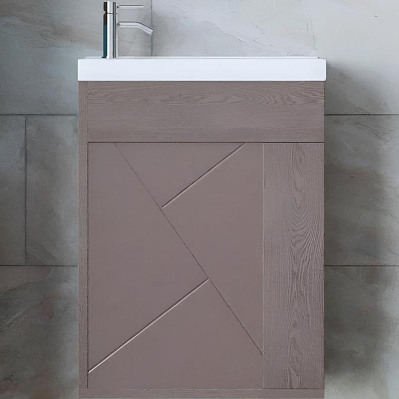 Тумба под раковину Бриклаер Кристалл 40 4627125416682 подвесная Софт графит Ясень анкор темный