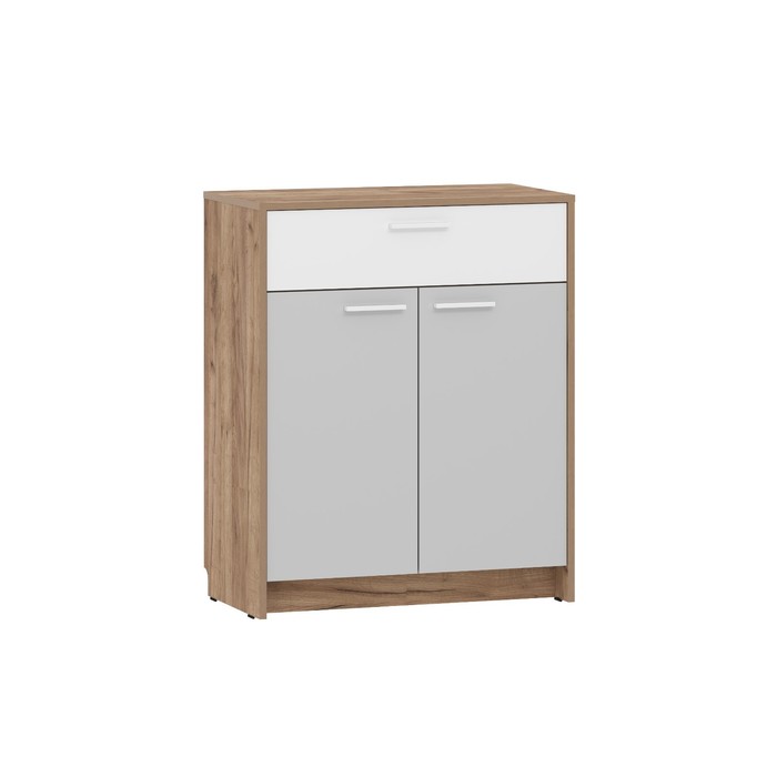 Тумба в прихожую «Нортон», 750×400×916 мм, цвет дуб крафт табачный/белый/серый