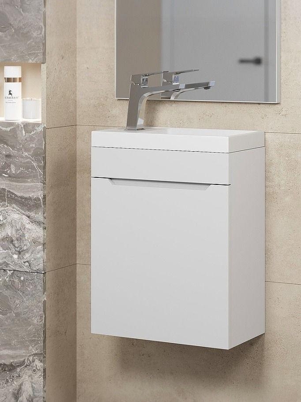 Тумба под раковину Uperwood Tanos 40 TTanos40W подвесная цвет Белый матовый