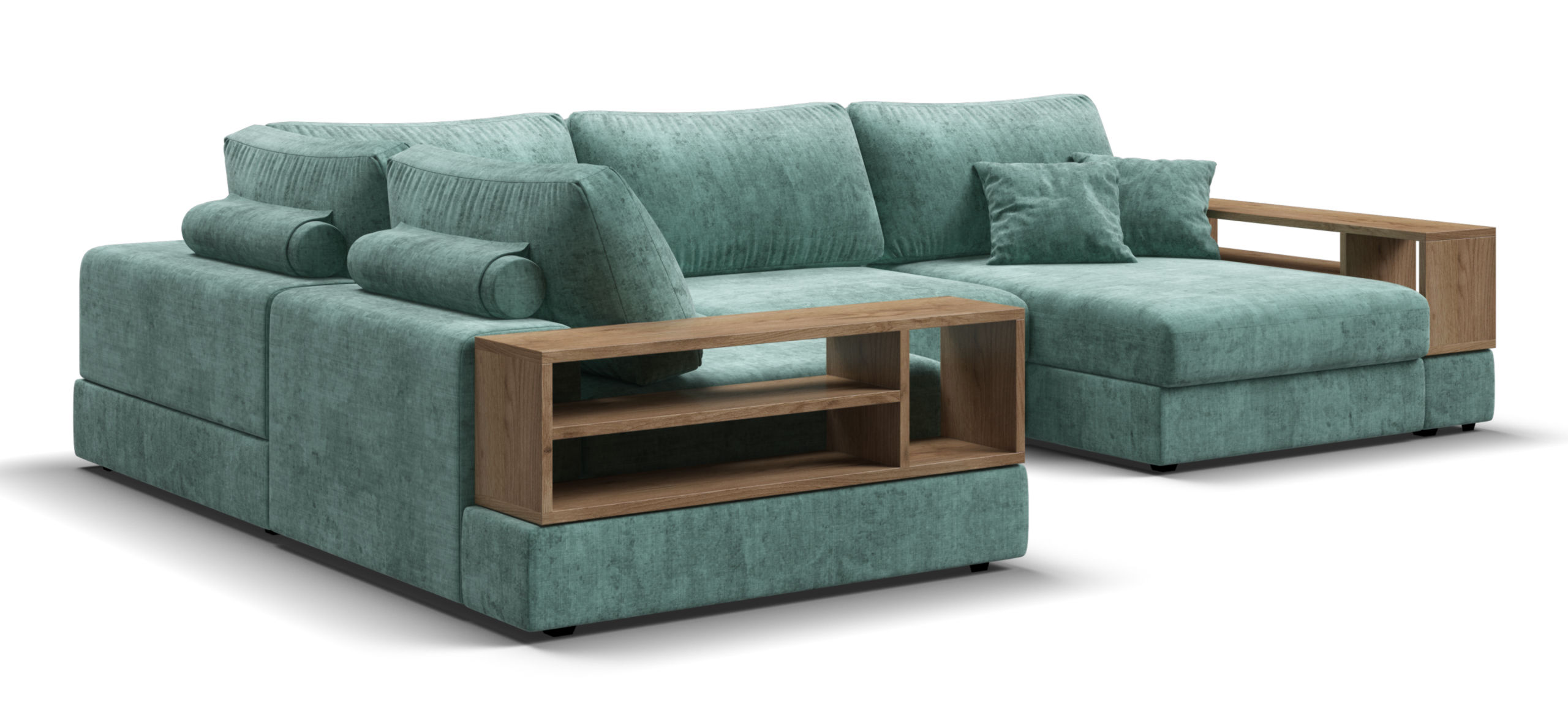 П-образный диван-кровать Босс Модуль Шенилл Глосс минт