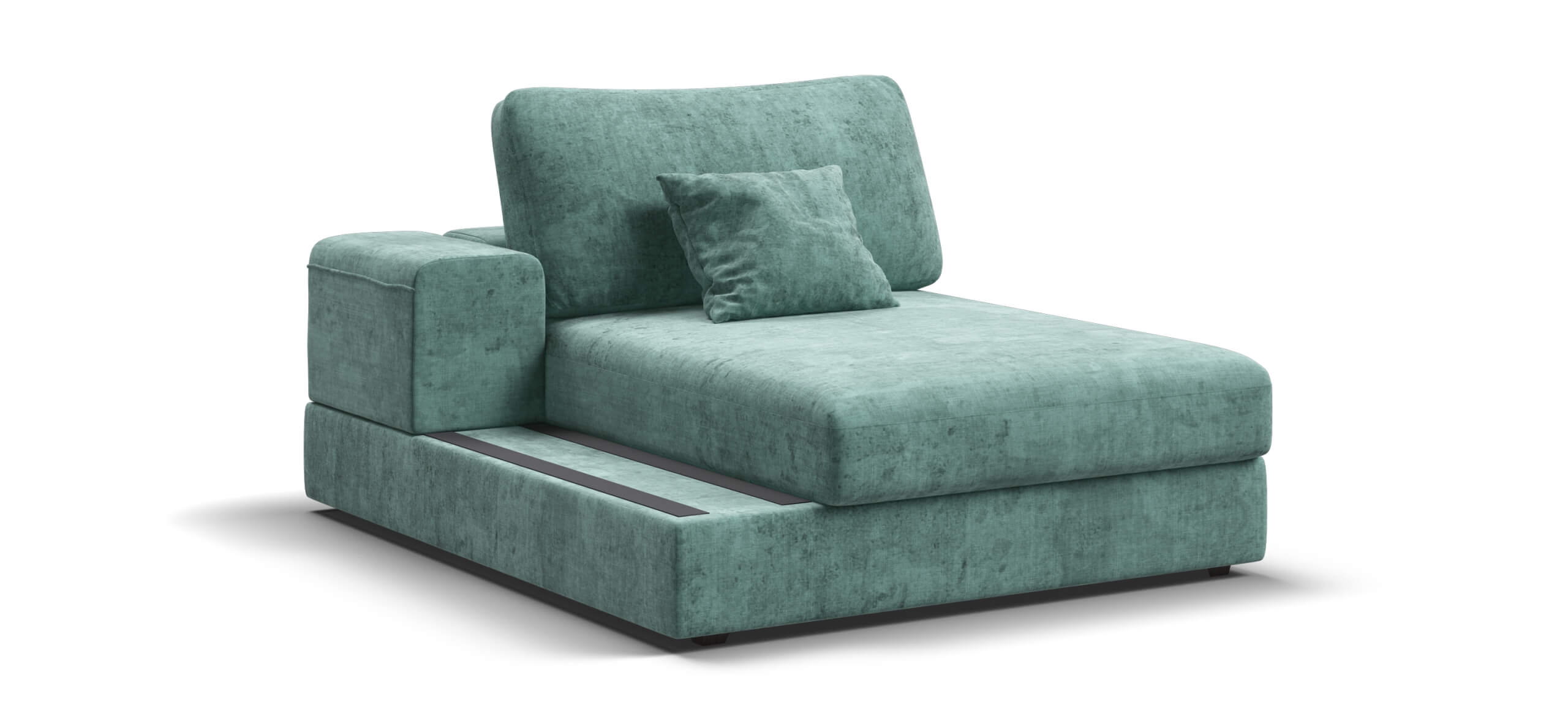 Босс Модуль оттоманка левая Шенилл Глосс минт