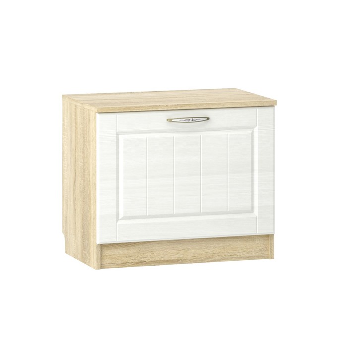 Тумба для обуви «Оливия», 602×384×512 мм, цвет белое дерево/дуб сонома