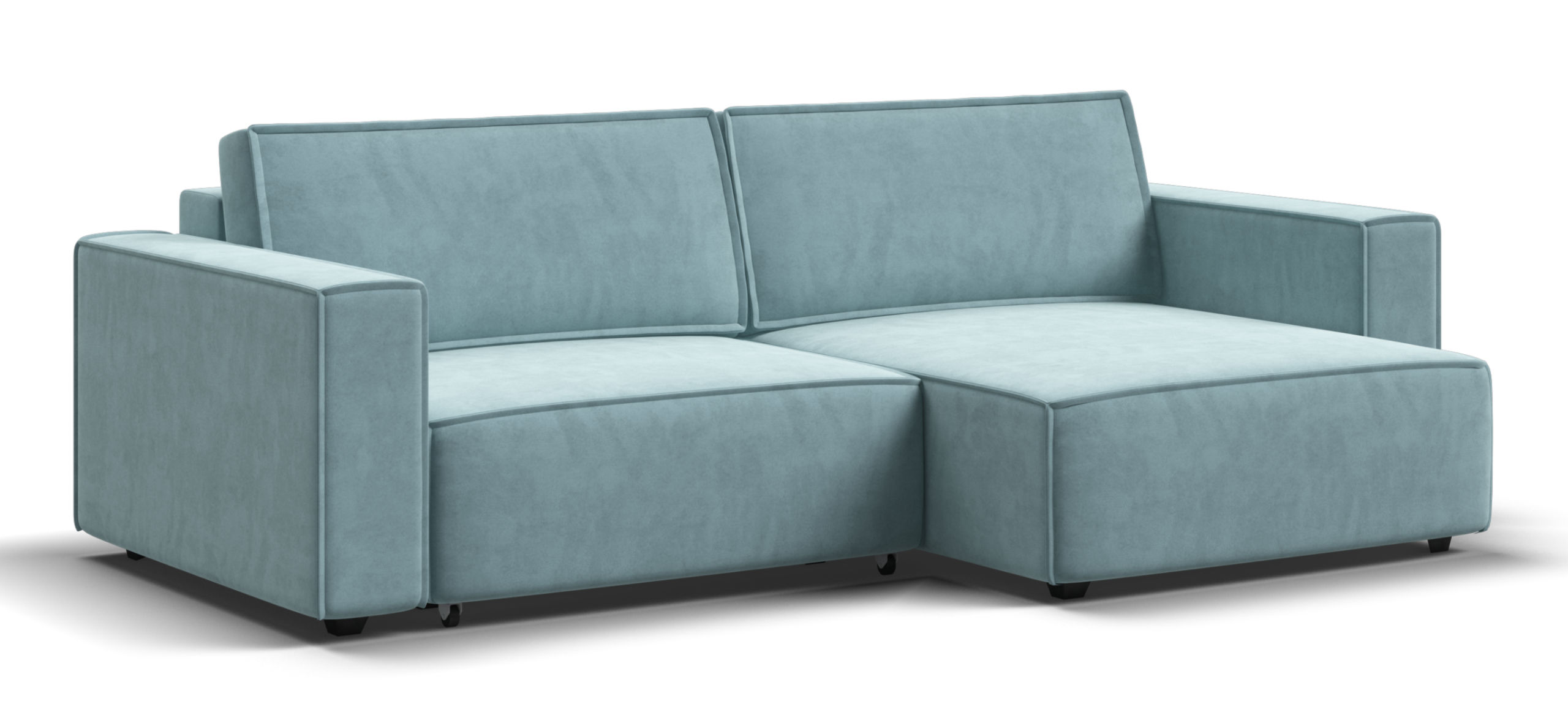 Угловой диван Босс Софт Модуль Велюр Монолит аква