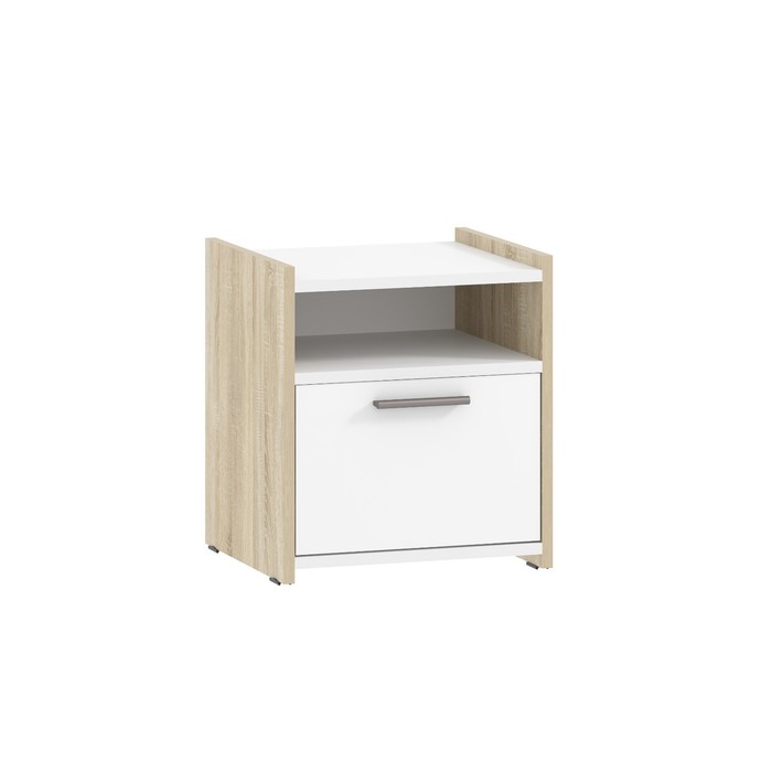 Тумба прикроватная «Симпл», 400×350×440 мм, цвет белый/дуб сонома