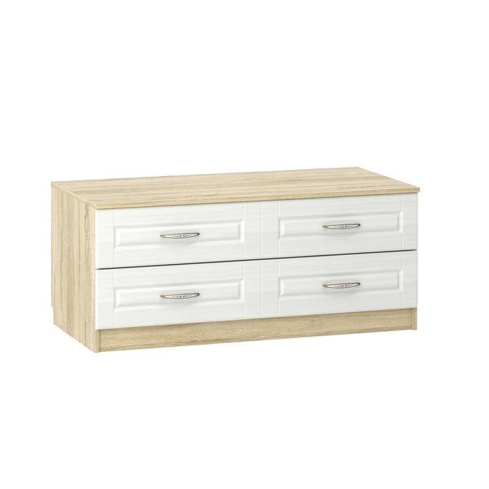 Тумба под ТВ Оливия, 1202×578×512, цвет белое дерево / дуб сонома