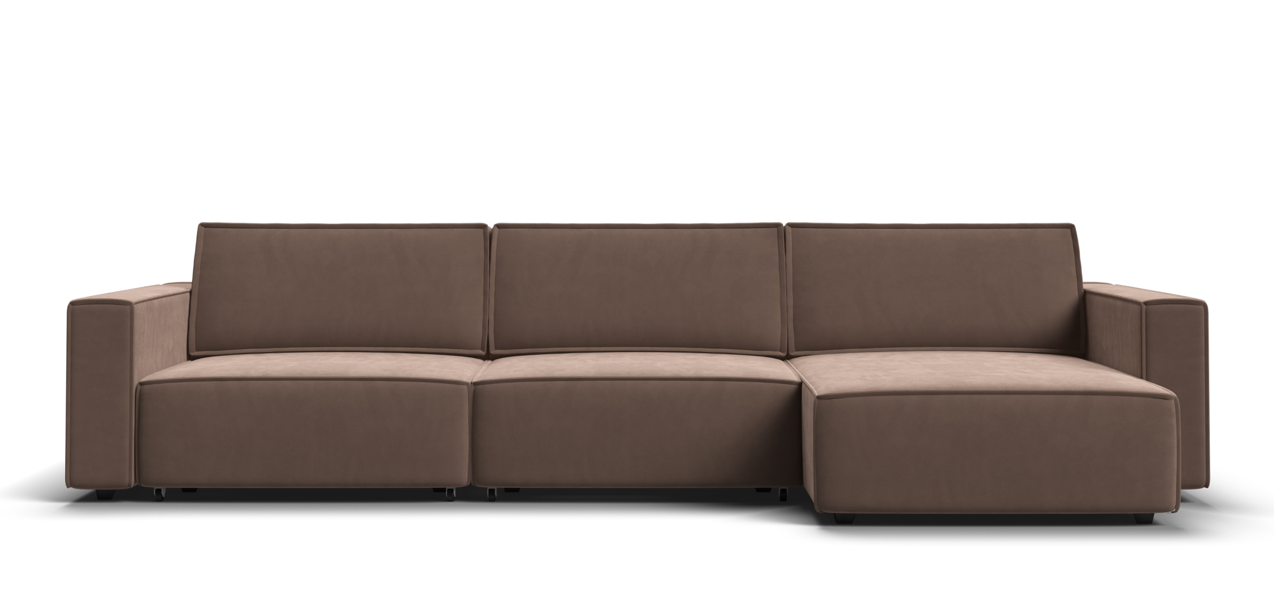 Угловой диван Босс Софт Модуль Макс Велюр Монолит мокко