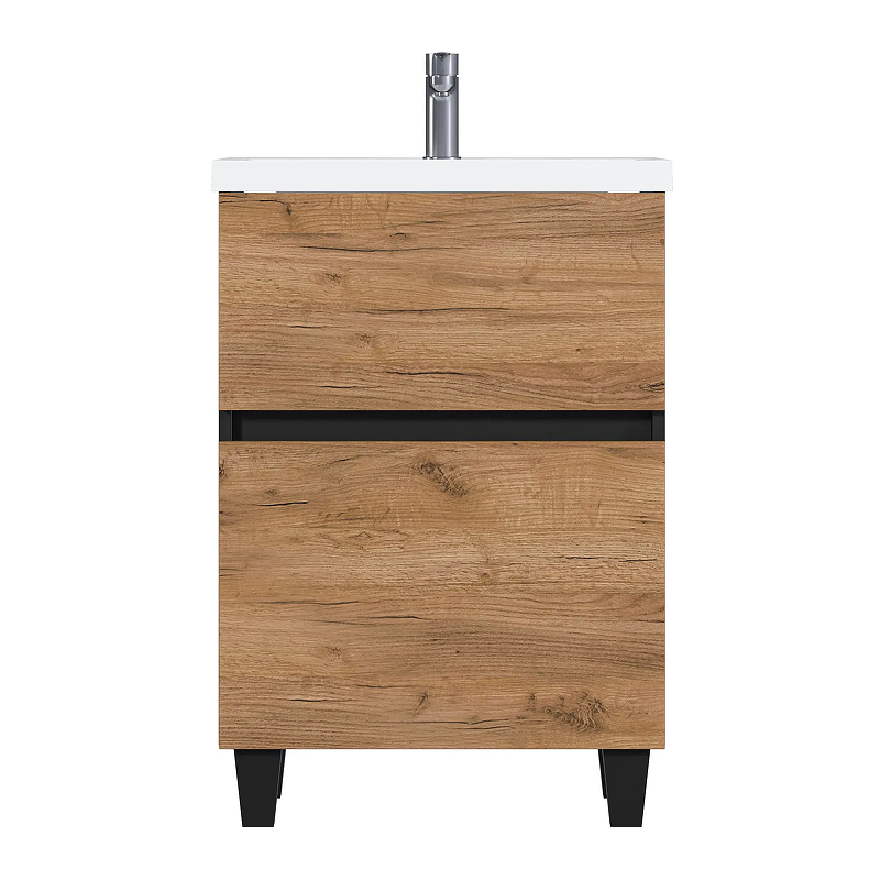 Тумба под раковину 1MarKa Aris 70Н Ц0000035781 цвет Антрацит Дуб крафт золотой