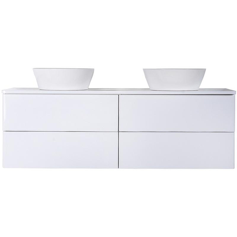 Тумба с раковиной Orange Otto 130 Ot-130TuMDF+B08-360W подвесная Белый глянец