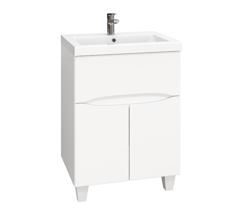 Тумба под раковину Onika Стрим 60 106154 цвет Белый