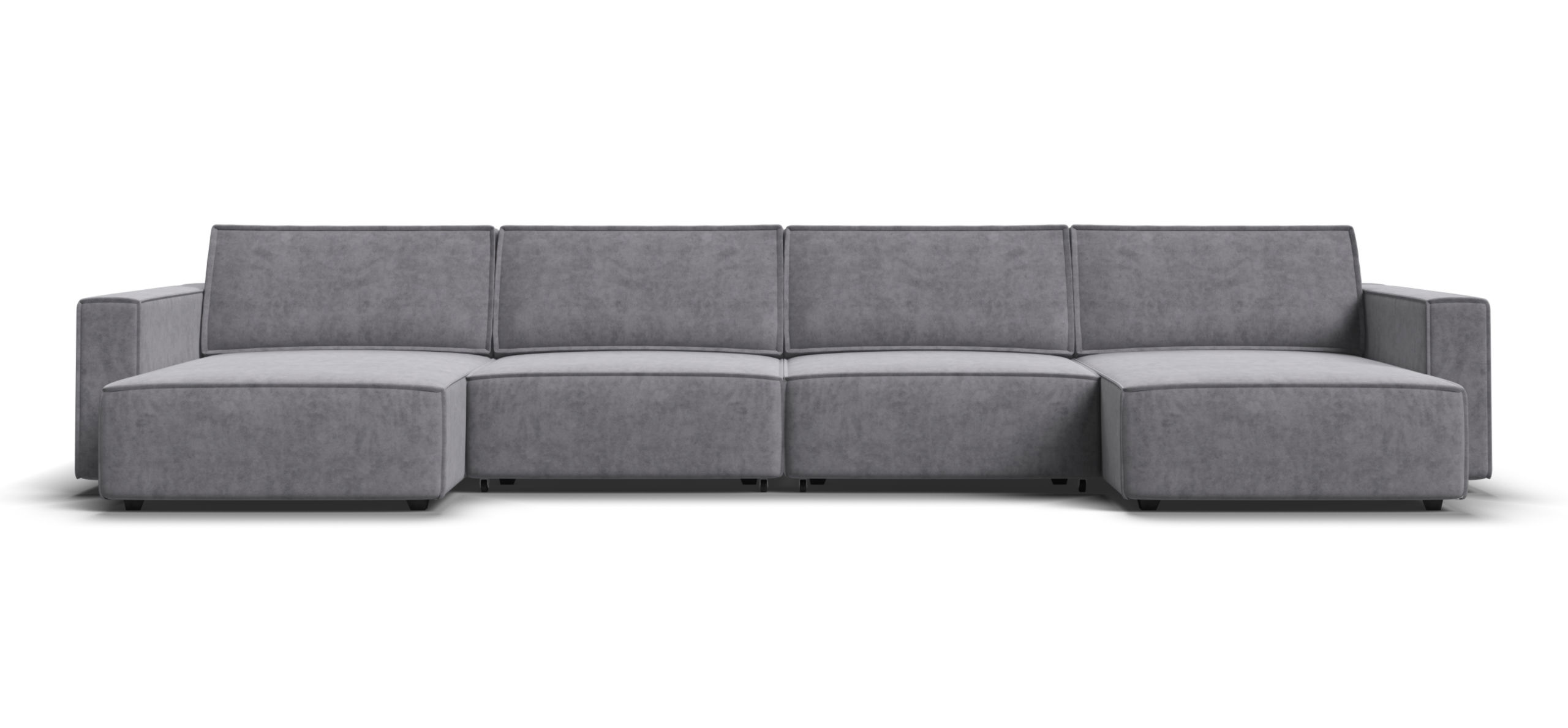 П-образный диван Босс Софт Модуль Велюр Роял агат