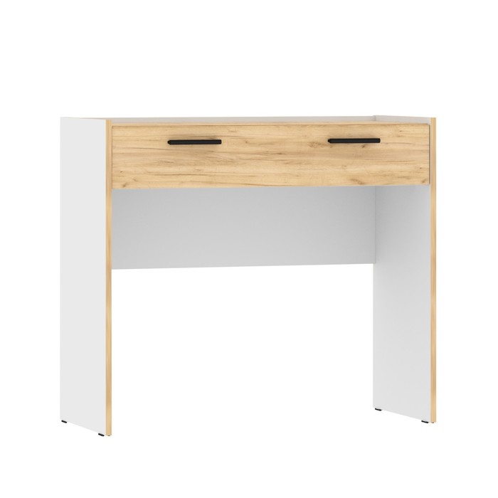 Столик туалетный «Оттавия 011.40», 900×400×796 мм, цвет белый фасадный, дуб крафт золотой