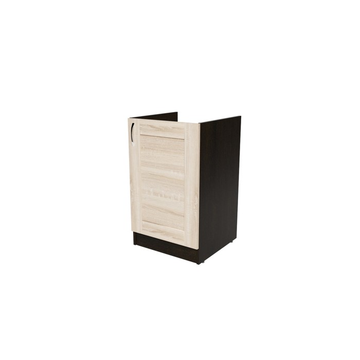 Тумба под мойку «Ника», 1 дверца, 500×450×820 мм, цвет венге/квадро дуб сонома