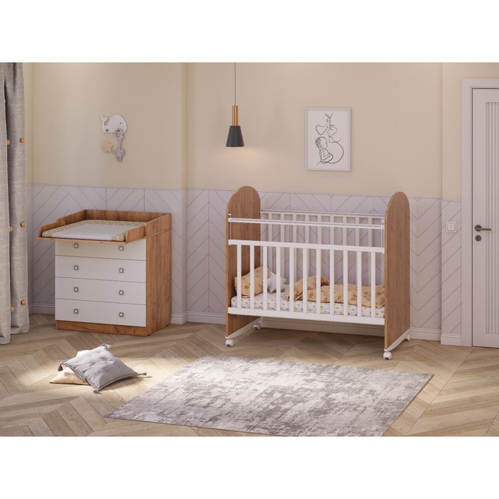 Комод Фея 1580, цвет дуб крафт золотой-белый