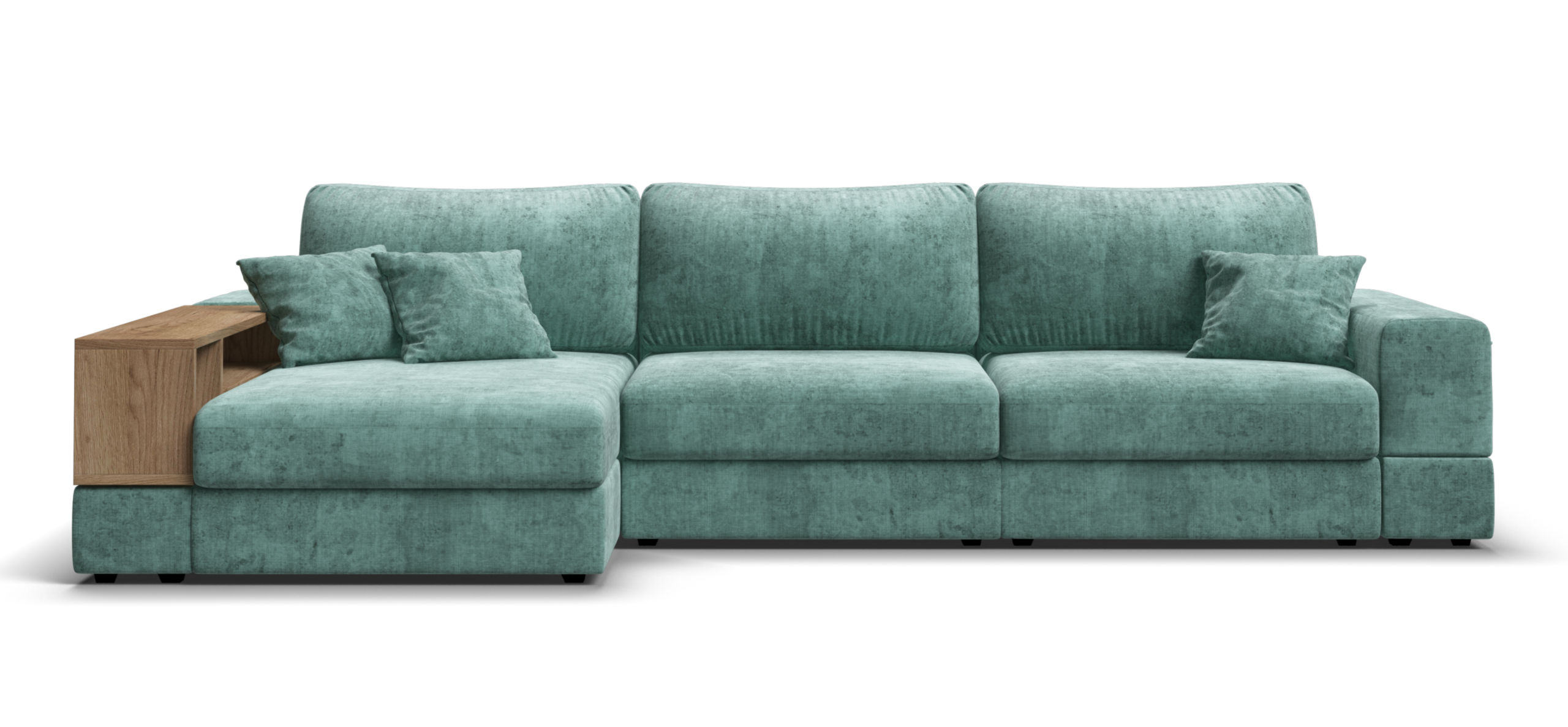 Угловой диван-кровать Босс Модуль ХЛ Шенилл Глосс минт