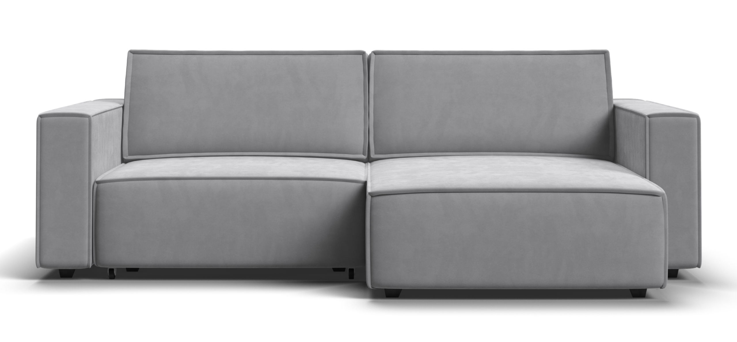 Угловой диван Босс Софт Модуль Велюр Монолит сталь