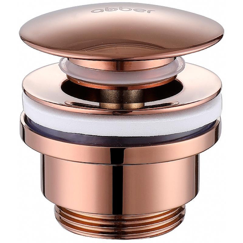 Донный клапан Abber AF0011RG click-clack Розовое золото