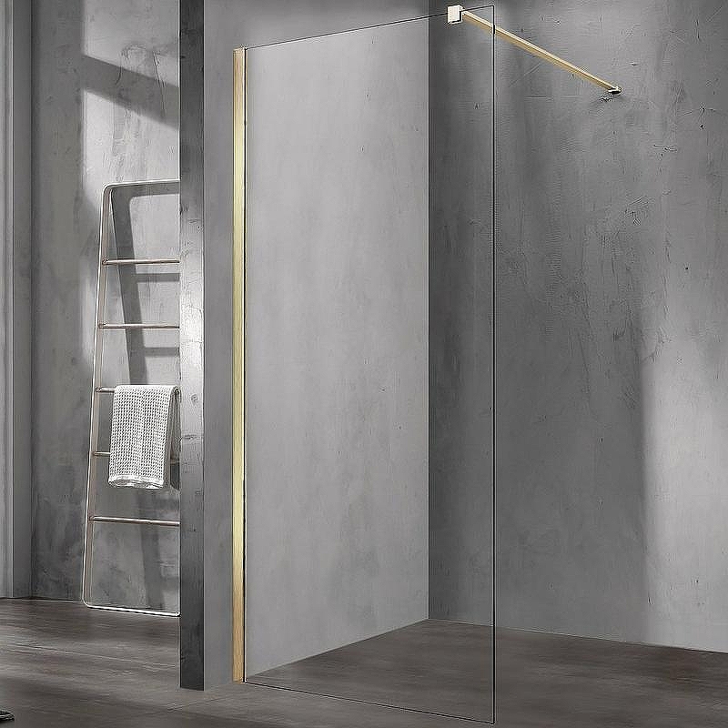 Душевая перегородка Vincea Walk-In 70 VSW-1H700CLG профиль Золото матовое стекло прозрачное