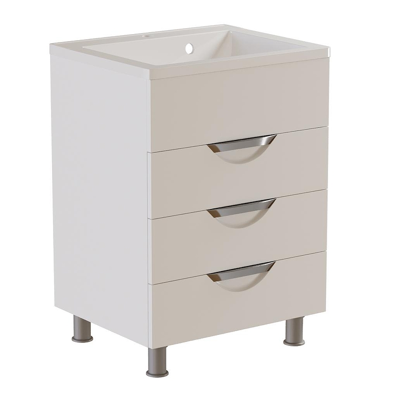 Тумба под раковину Mixline Этьен 58 555157 цвет Белый