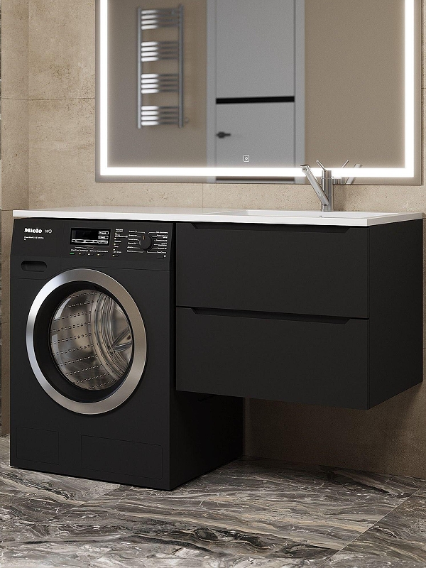 Тумба под раковину Uperwood Tanos 60 TTanosVM60B подвесная цвет Черный матовый