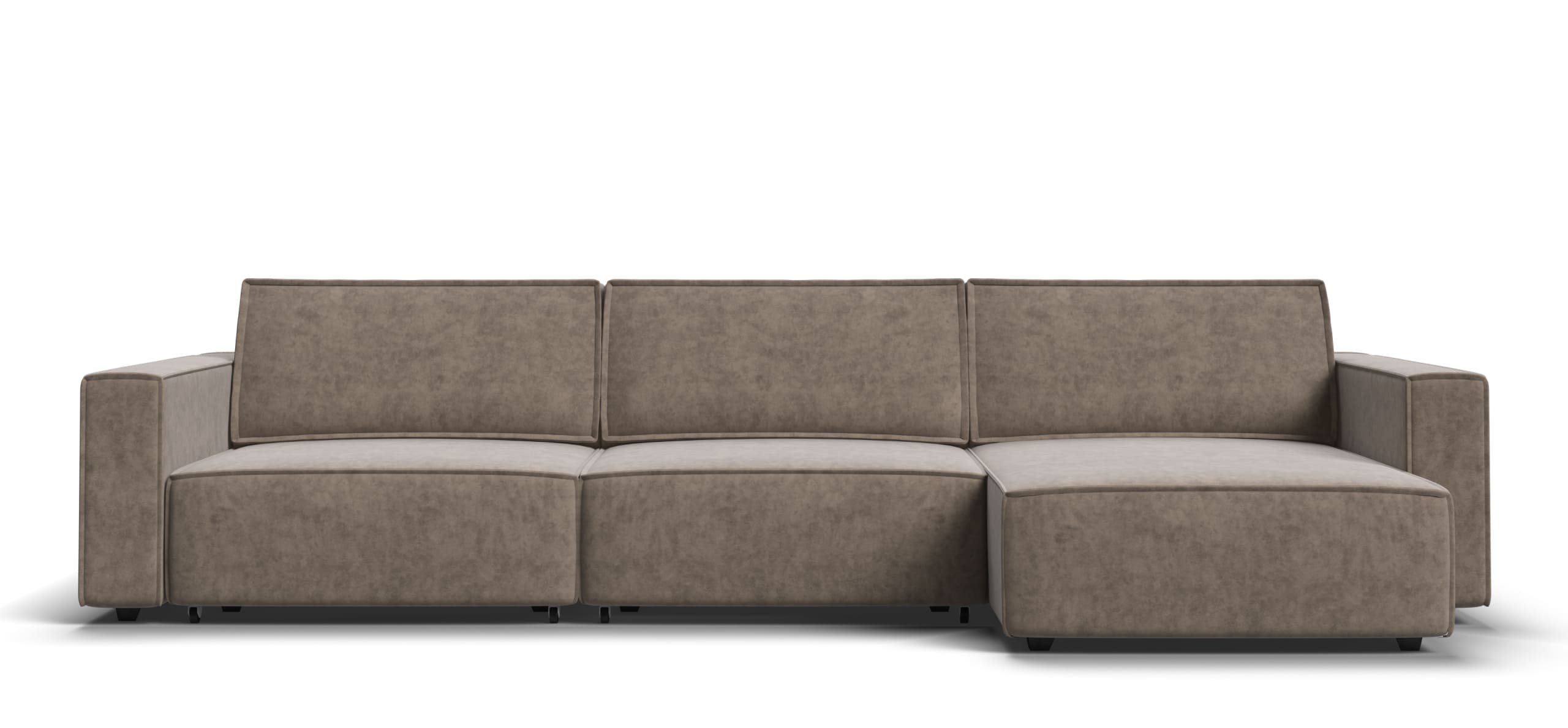 Угловой диван Босс Софт Модуль Макс Велюр Роял тауп