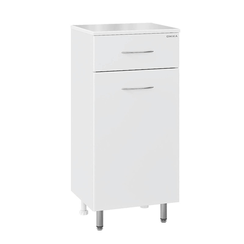 Тумба Onika Каприз 40 404014 с бельевой корзиной цвет Белый