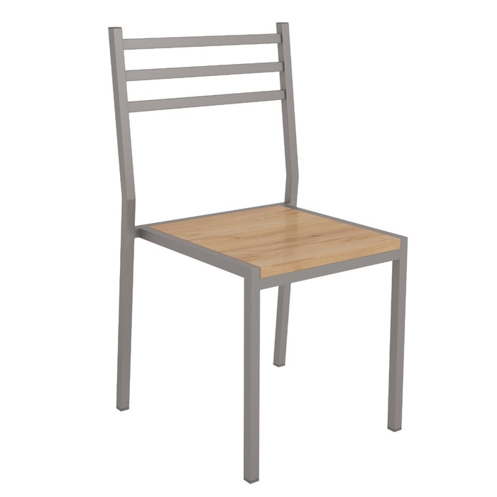 Стул «Аликанте», 445×430×780 мм, цвет хром/дуб крафт золотой