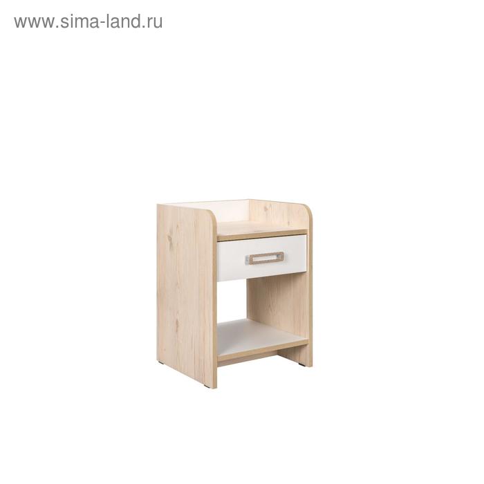 Тумба прикроватная «Веста 13.76», 400×372×551 мм, цвет гаскон пайн светлый/белый шагрень
