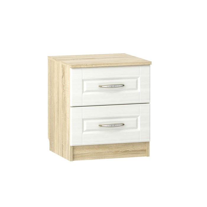 Тумба прикроватная «Оливия», 448×420×511 мм, цвет дуб сонома/белое дерево МДФ