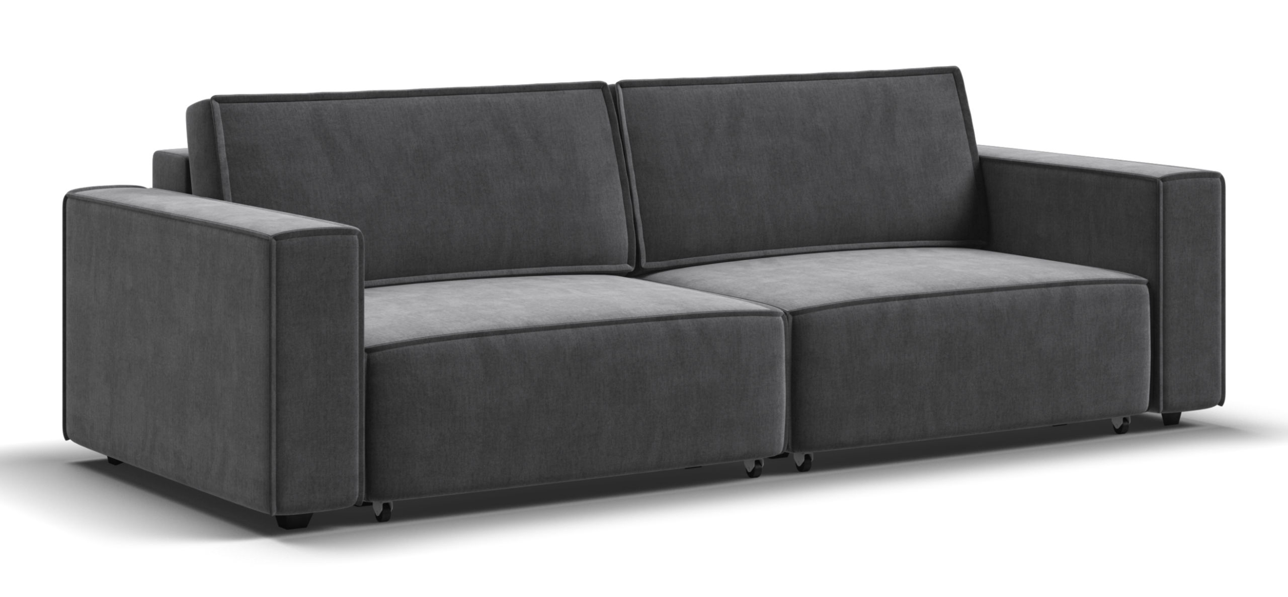 Диван Босс Софт Модуль Велюр Монолит серый