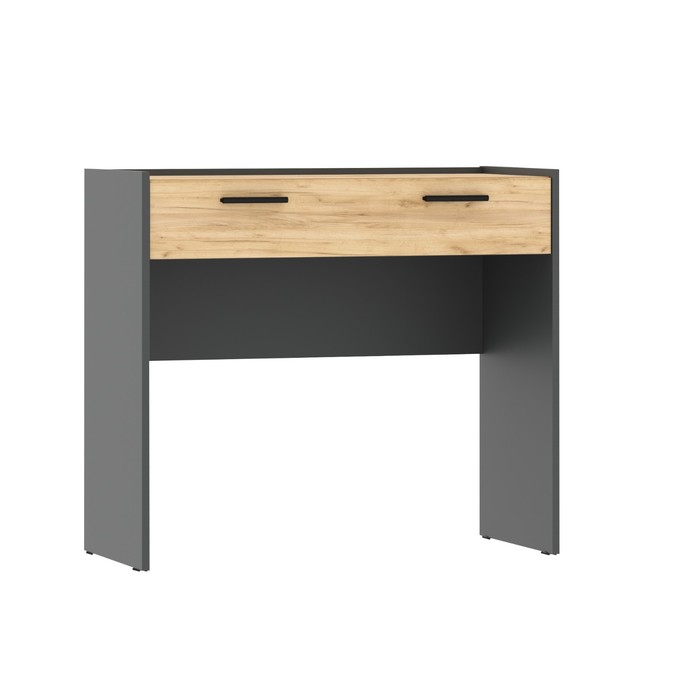 Столик туалетный «Оттавия 011.40», 900×400×796 мм, цвет антрацит, дуб крафт золотой