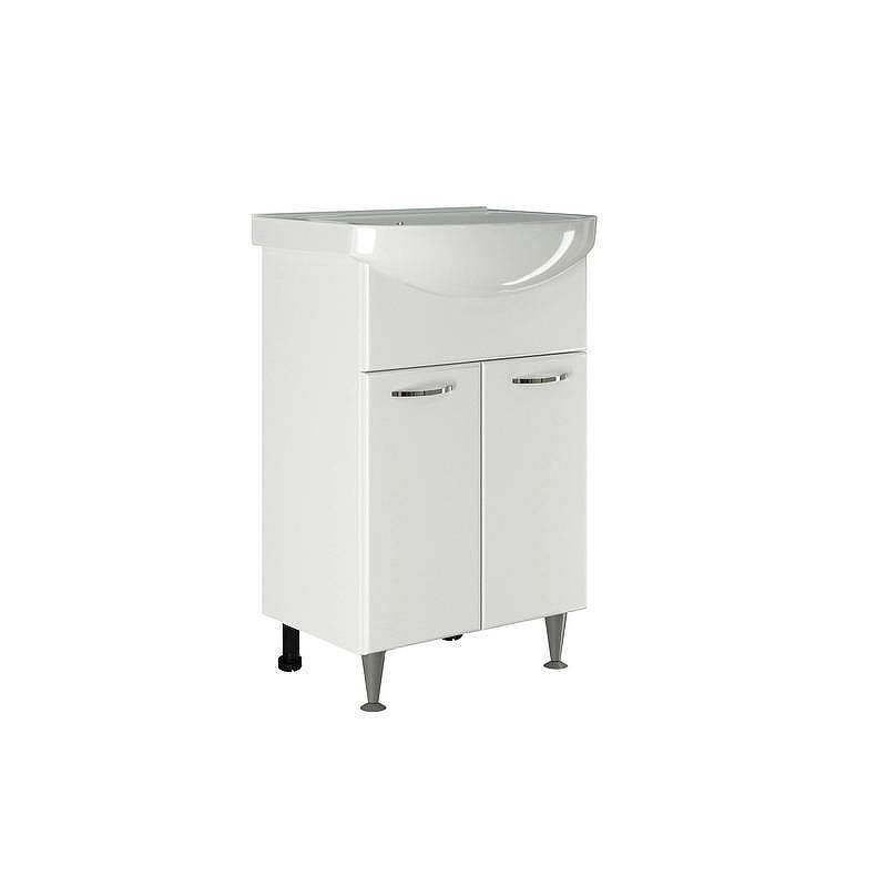 Тумба под раковину Mixline Стандарт 55 554972 цвет Белый