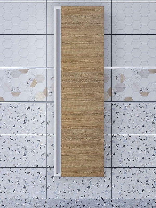 Шкаф пенал Uperwood Barsa 35 293020529 подвесной цвет Белый матовый Дуб сонома