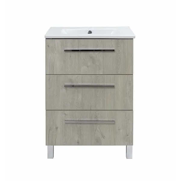 Тумба под раковину Мадрид Квадро 60 см цвет дуб